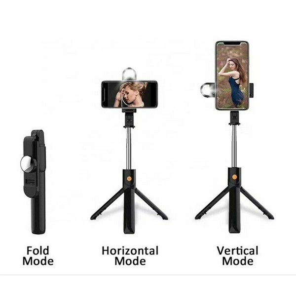 4 in 1 Selfie Stick Bluetooth Tripod With LED Light For Iphone /Samsung