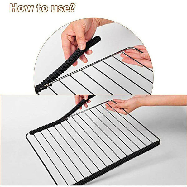 2PCS Silicone Kitchen Oven Rack Guard Heat Resistant Shelf Edge Liner Shield