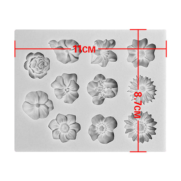 3D Silicone Flower Lace Fondant Mould Cake Border Decor Baking Mold Sugarcraft