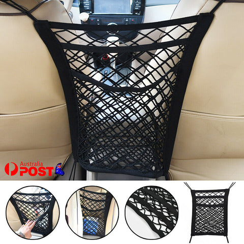 Universal Elastic Car Truck Seat Mesh Storage Net Bag Organizer Holder Pocket AU