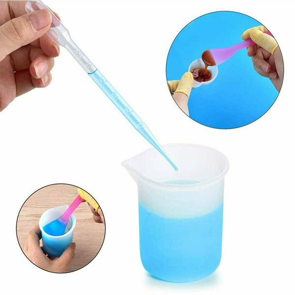 DIY Silicone Mixing Measuring Cups UV Resin Mold DIY Casting Jewelry Tool AU