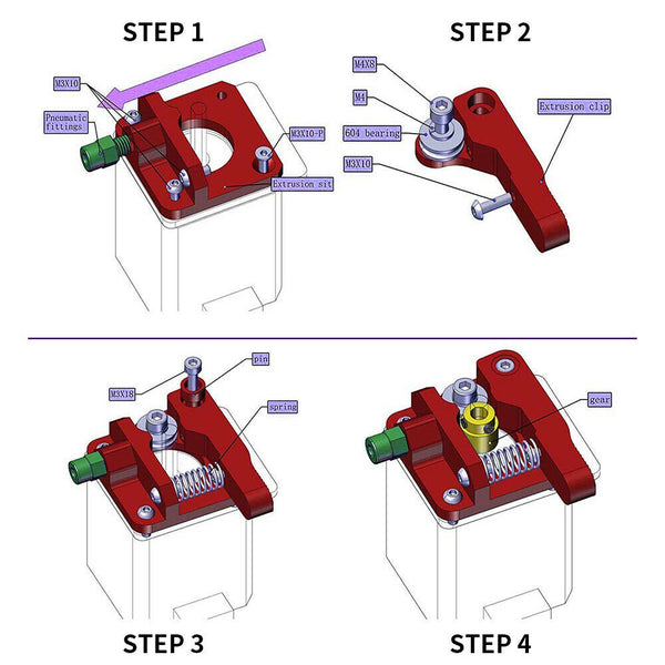 Right Alumium Extruder Drive Feed Frame For MK8 Creality 3D Printer Ender CR10