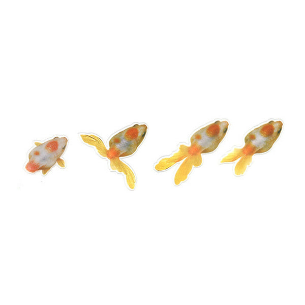 10Pcs Resin Painting Goldfish Sticker 3D Water Paint Clear Film DIY Decor Gift