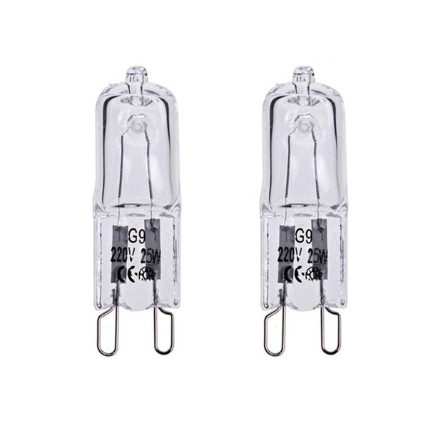 2pcs 25W G9 Warm White Clear Halogen Dimmable Bi-Pin Light Globe 240V Stove Oven