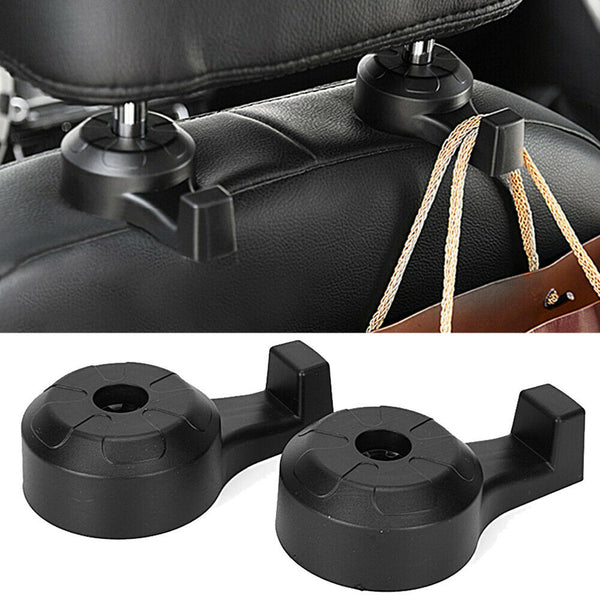 4pcs Storage Groceries Plastic Car Back Seat Bag Handbag Hooks Headrest Hanger