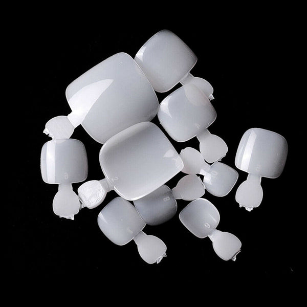 500pcs False Toenails Full Cover False Toe Nail Tips For Professional Salon AU