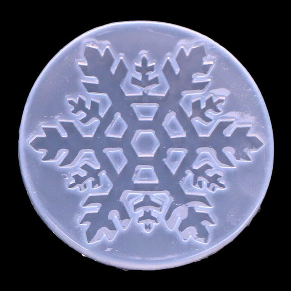 6x CHRISTMAS SILICONE SNOWFLAKE MOULDS RESIN JEWELRY MAKING MOLD DIY CRAFT TOOL
