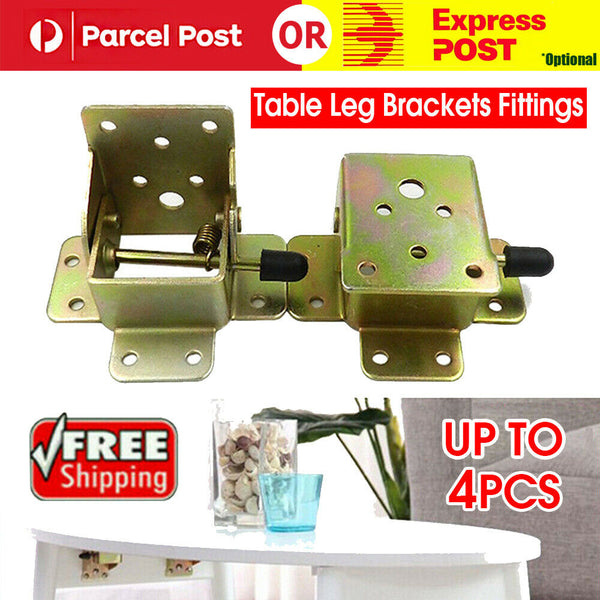 4Pcs Folding Table Leg Brackets Fittings Self Lock Extension Foldable Hinge DIY