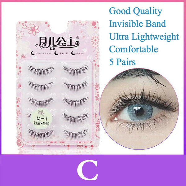 4/5 Pairs Ultra Natural False Eyelashes Handmade Fake Eye Lashes Extension AU