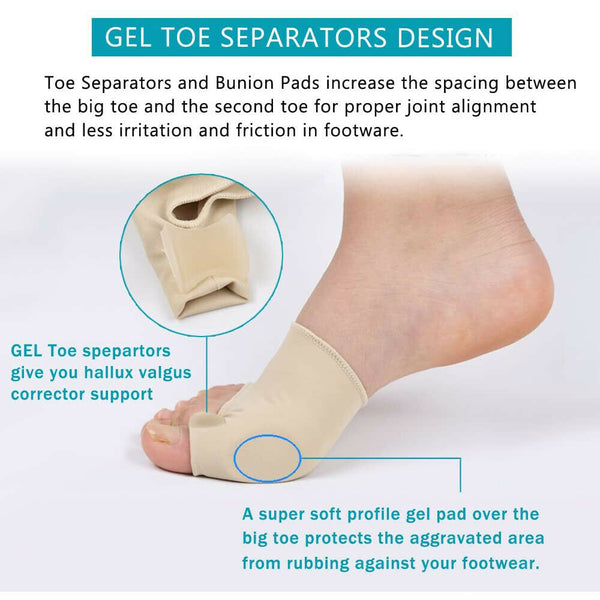 Pair ! Big Toe Bunion Splint Straightener Corrector Hallux Valgus Foot Separator