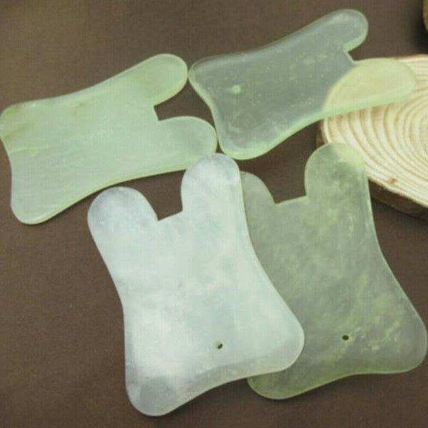 1/3/5/10PCS Natural Guasha Facial Jade Face Body Gua Sha Board Massager Tool AU