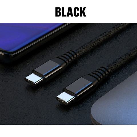 USB Type C to USB-C Cable FOR QC3.0 60W PD Quick Charge Fast Charging Data Cord