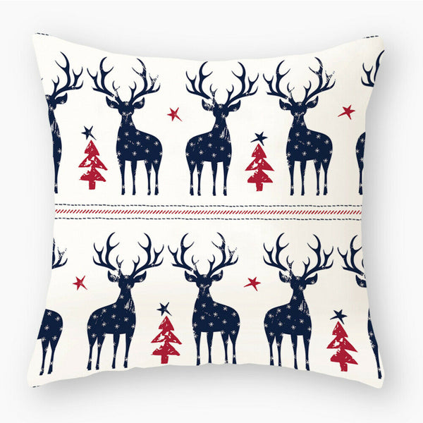 Christmas Cushion Cover Throw Waist Bolster Pillow Case Sofa Home Party Decor