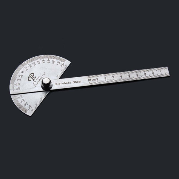 Stainless Steel 180 Protractor Angle Finder Arm Measuring Ruler