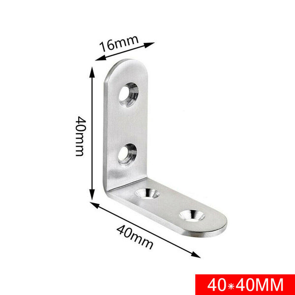 10/20PC Stainless steel Corner Brackets Angle Bracket Corner Brace Joint L Shape