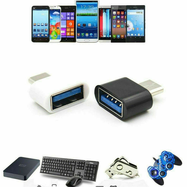 USB 3.1 Type C Male to USB Female Converter Micro /8 Pin to USB Data OTG Adapter