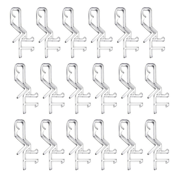 20X Window Valance Clip Clear Plastic Hidden Retainer Horizontal Blind Bracket