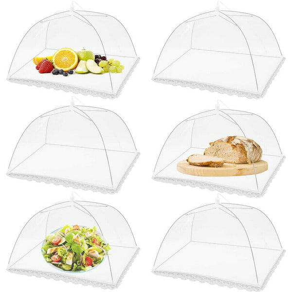 2PCS Large Collapsible Mesh Food Covers Dome Pop Up Umbrella Fly Wasp Net 45CM