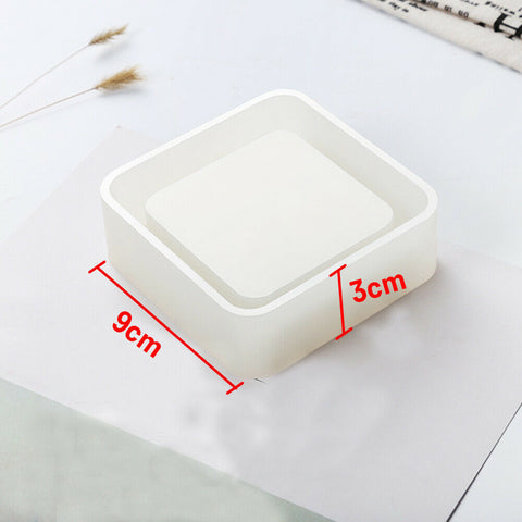 1/2PCS Jewelry Container Ashtray Silicone Mold Resin Epoxy Mould Tool Coaster