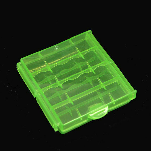 2 X AA AAA Battery Batteries Storage Case Holder Box Hard Plastic Rechargeable