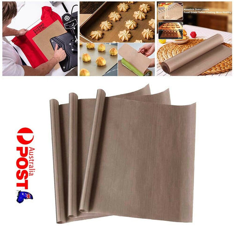 3Pack 40*50cm Teflon Sheet For Heat Press Transfer Non Stick Baking Pad Reusable