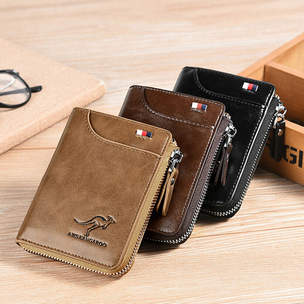 Waterproof Men' RFID Blocking PU Leather Wallet Credit Card ID Holder Purse