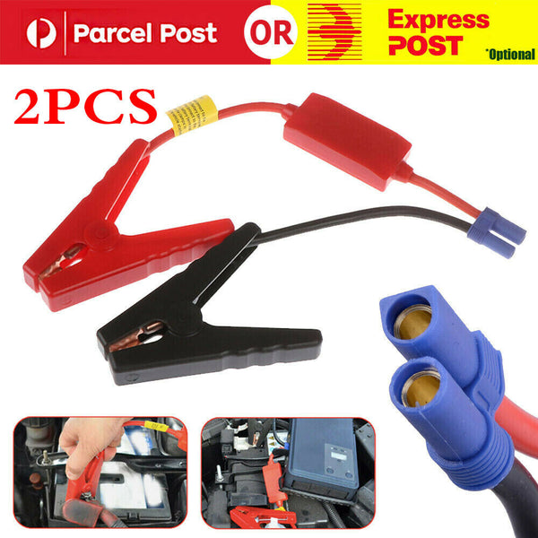 Car Portable Jump Starter Cable Alligator Clamp Clip Connector Battery EC5 Plug