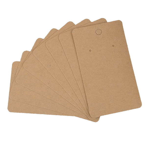 100PCS Earring Cards Cardboard Paper Jewelry Accessories Display Holder Retro