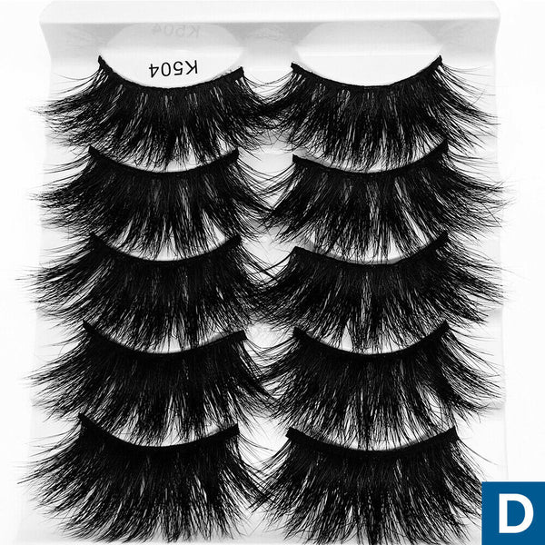 5/10Pairs 3D Mink Natural Thick False Eyelashes Eye Lashes Makeup Extension Hot