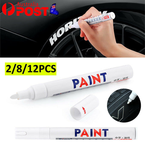 White Car Motorcycle Cool Tyre Tire Tread Paint Marking Pen Marker Waterproof