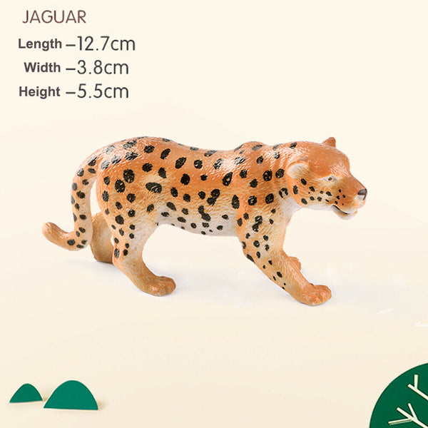 WENNO 6PCS Kids Plastic Figures South American Animals Anteater Jaguar Toys Gift