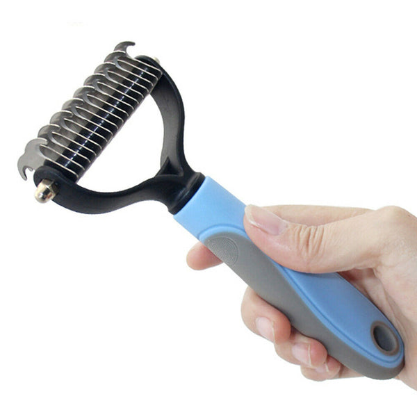 Pet Dog Cat Hair Fur Shedding Trimmer Grooming Dematting Rake Comb Brush Tool