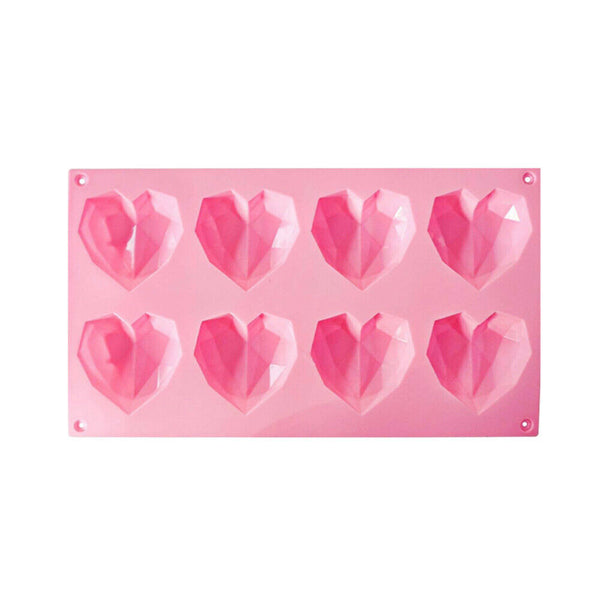 3D Love Heart Shaped Silicone Mould Bakeware Chocolate Cake Ice Baking Mold DIY