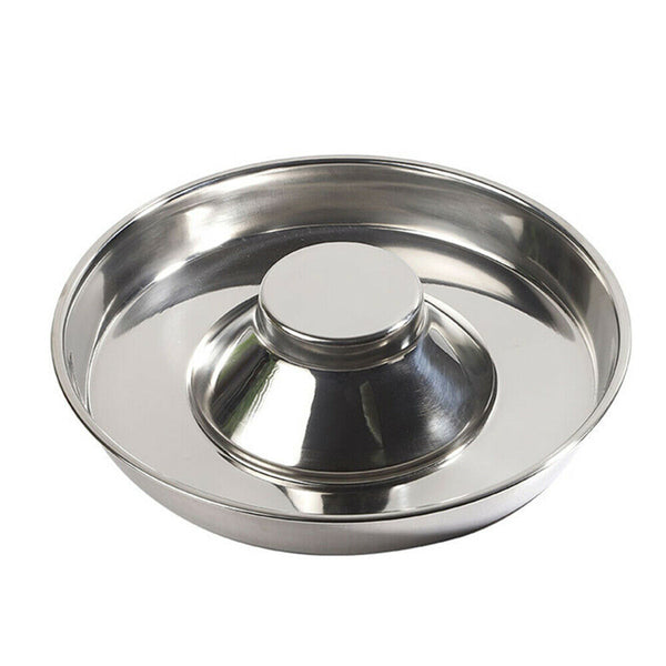 Feeder Bowl Stainless Dish Puppy Dog Pet Cat Litter Food Feeding Weaning Home AU