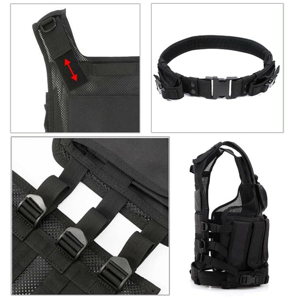 Tactical Military Vest Army Paintball Airsoft Combat Assault Adjustable Armor