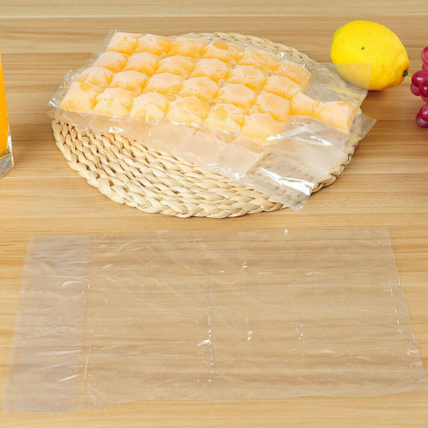 10 Pcs Disposable Ice Cube Bags Freezer Plastic BBQ Party Cubes Maker Tray