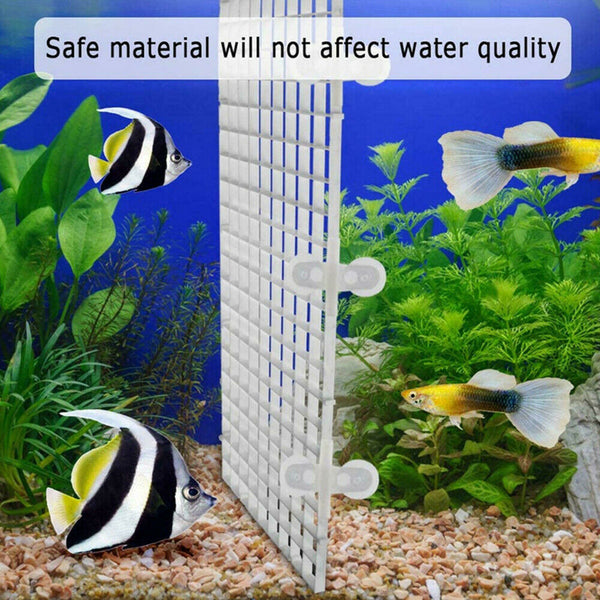 4/8X Plastic Fish Grid Divider Durable Holder Fish Tank Tray Egg Crate Aquarium