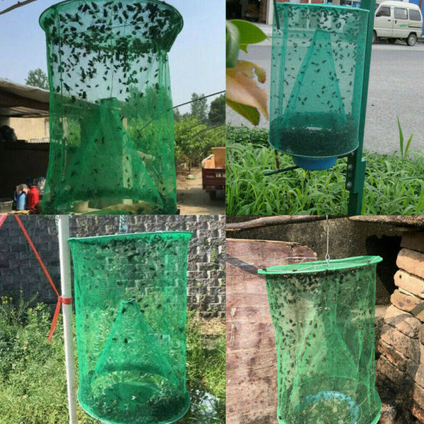 Reusable Insect Killer Net Fly Trap Cage Trap Outdoor Ranch Pest Hanging Catcher