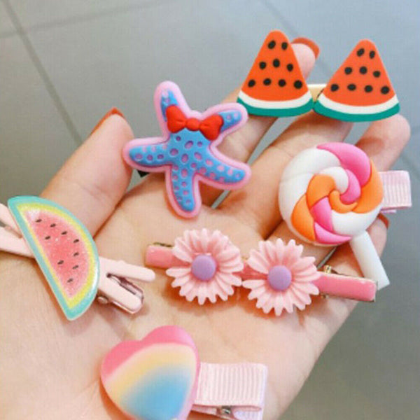 14X Girls Toddler Hair Clips Kids Cute Infant Hairpin Baby Hair Pins Calf Flower