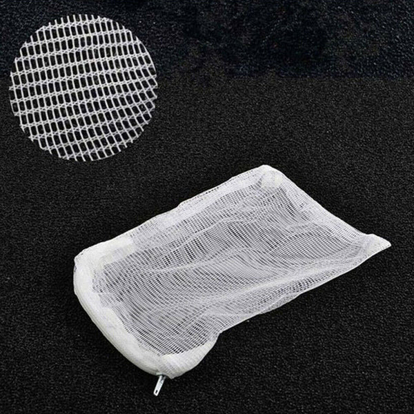 1/5PCS Nylon Mesh Aquarium Fish Tank Pond Filter Supplies Media Zip Net Bag Tool