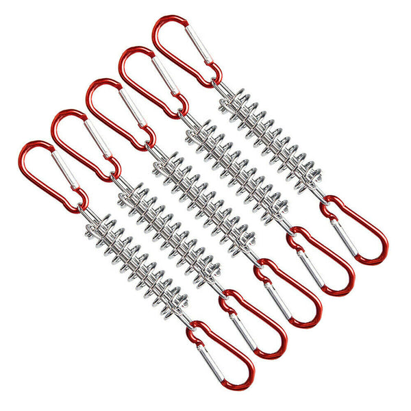 Outdoor Camping Tent Spring Wind Rope Buckle Fix Hook Buckles (RED 10PCS) AU