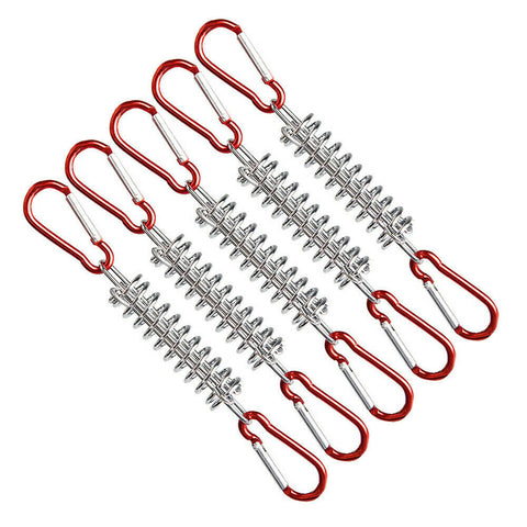 Outdoor Camping Tent Spring Wind Rope Buckle Fix Hook Buckles (RED 10PCS) AU