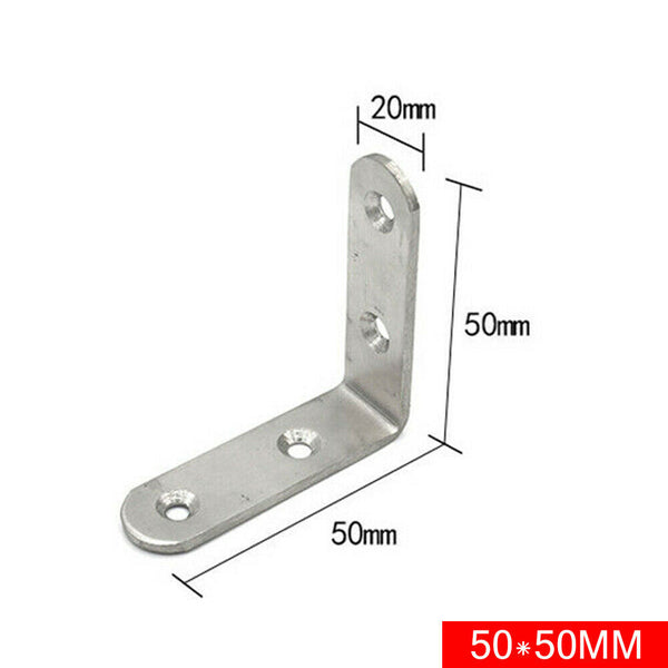 10/20PC Stainless steel Corner Brackets Angle Bracket Corner Brace Joint L Shape