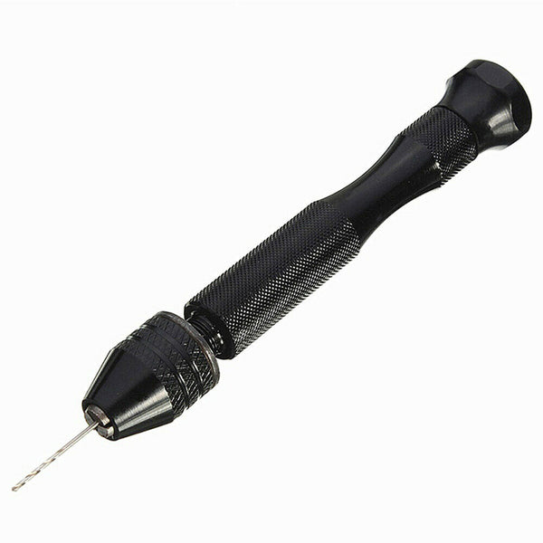 Mini Micro Hand Drill Bit with Keyless Chuck + 10 Twist Drills Rotary Tool BI338