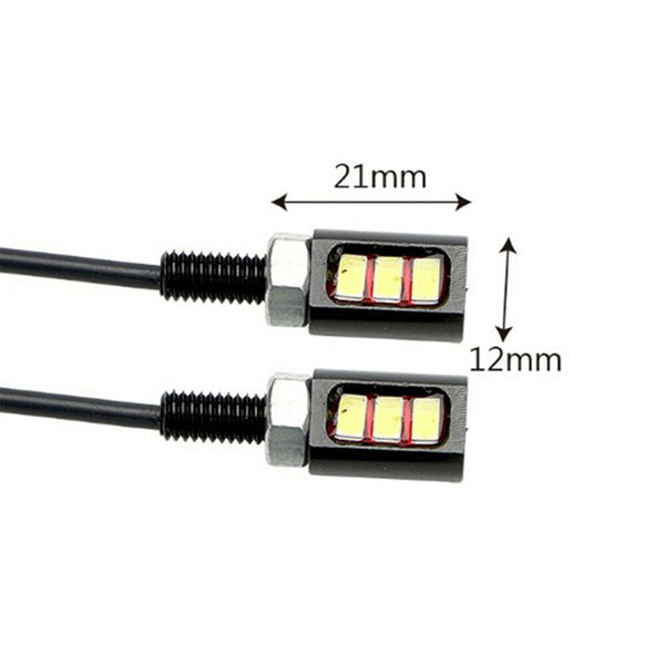 4x 5730 LED 3-SMD License Number Plate Light Screw Bolt Bulbs 12V Car Motorcycle