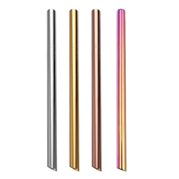 Stainless Steel Straws Metal Drinking Straw Bent Long Reusable Washable AU