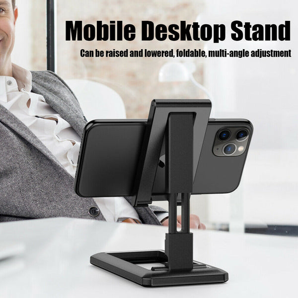 Universal Foldable Desk Stand Holder Bracket For Mobile Phone Tablet Adjustable