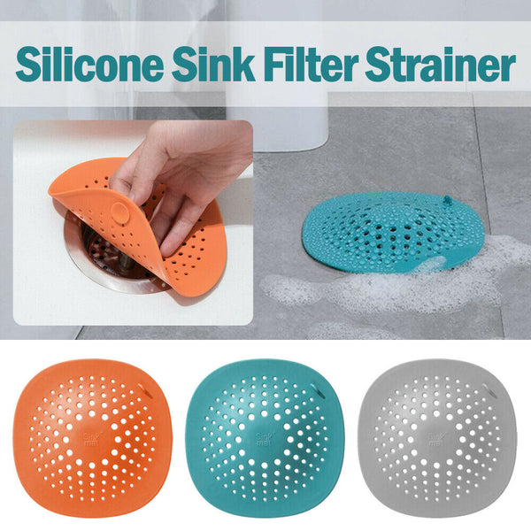 Silicone Sink Filter Strainer Drain Stopper Waste Hair Kitchen bathroom Plug