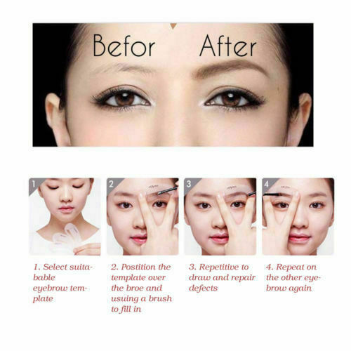 24PCS Eyebrow Stencil Template Models Brow Shaper Filler DIY Eye Makeup Tool Set