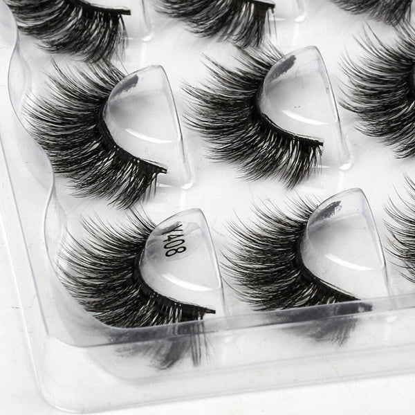 10Pairs 3D Mink Natural Thick False Eyelashes Curly Eye Lashes Makeup Extension